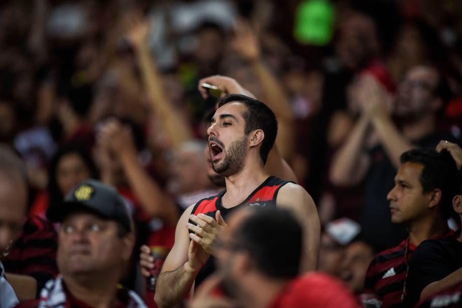 Torcida do Flamengo durante semifinal contra o Grêmio, no Maracanã