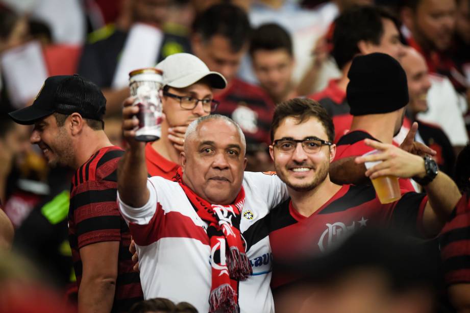 Torcida do Flamengo durante semifinal contra o Grêmio, no Maracanã