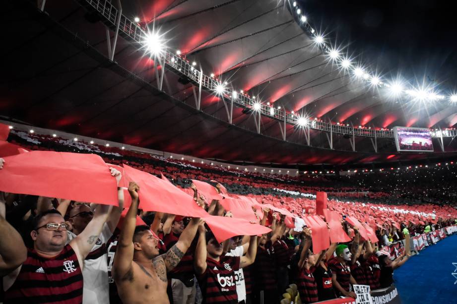 Torcida do Flamengo durante semifinal contra o Grêmio, no Maracanã