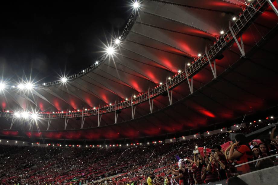 Torcida do Flamengo durante semifinal contra o Grêmio, no Maracanã