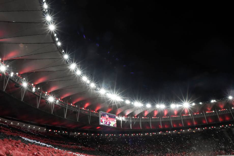 Torcida do Flamengo durante semifinal contra o Grêmio, no Maracanã