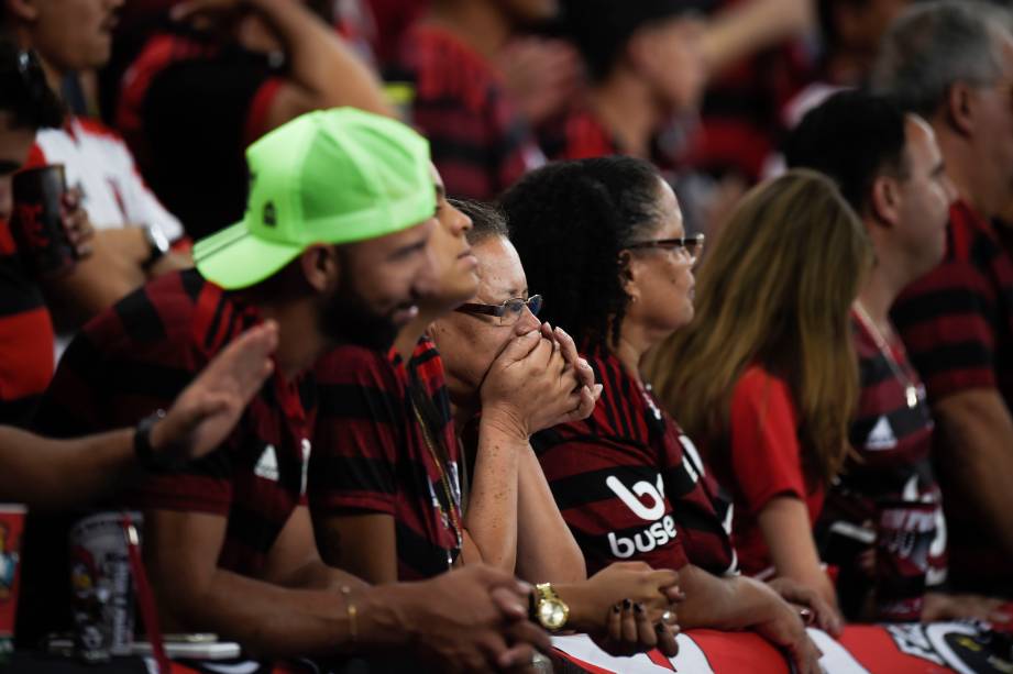 Torcida do Flamengo durante semifinal contra o Grêmio, no Maracanã