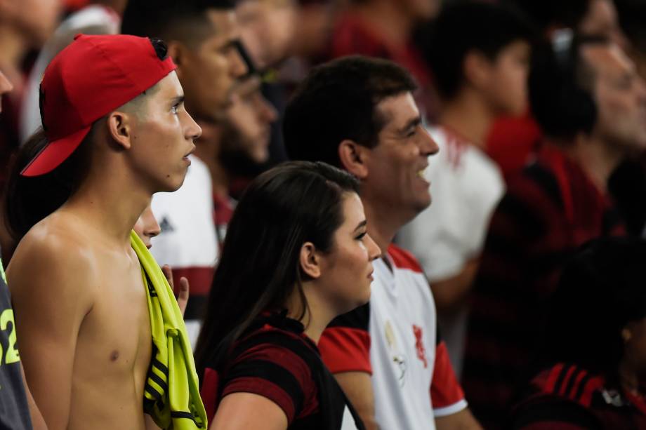 Torcida do Flamengo durante semifinal contra o Grêmio, no Maracanã