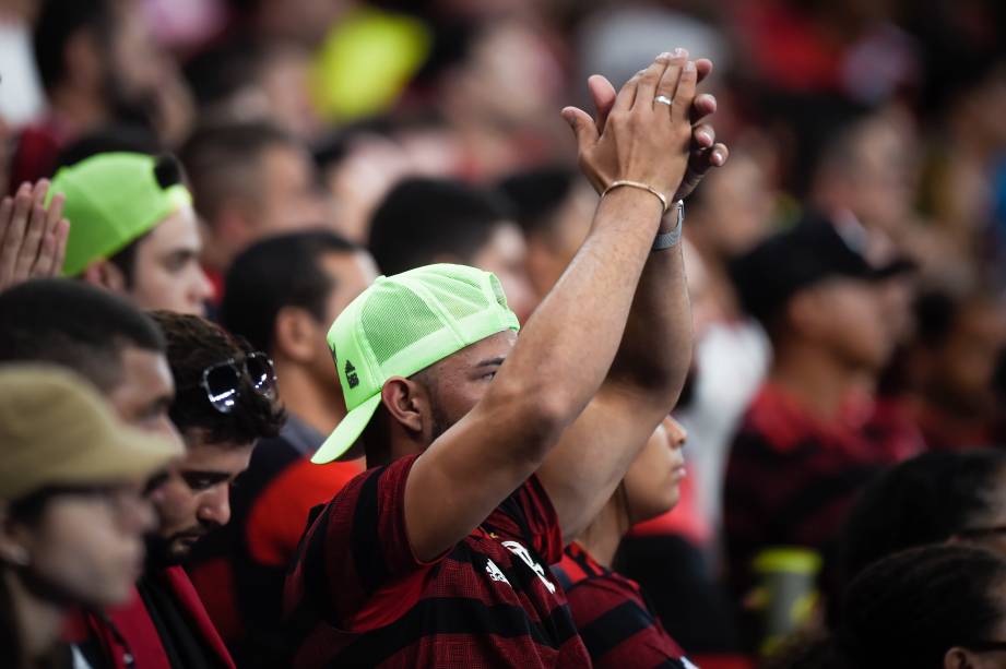 Torcida do Flamengo durante semifinal contra o Grêmio, no Maracanã