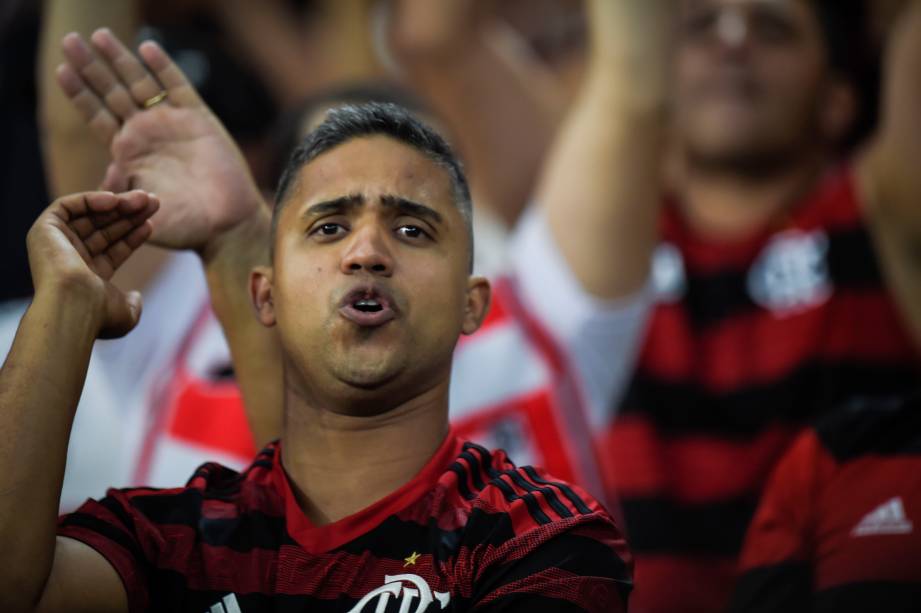 Torcida do Flamengo durante semifinal contra o Grêmio, no Maracanã