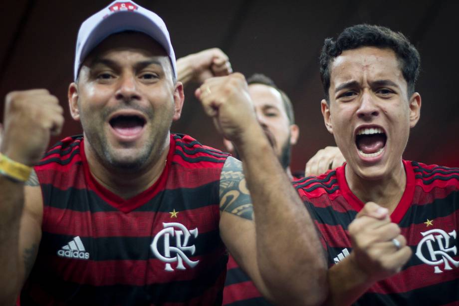 Torcida do Flamengo durante semifinal contra o Grêmio, no Maracanã