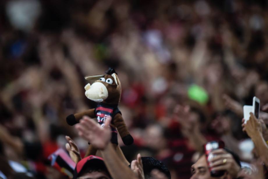 Torcida do Flamengo durante semifinal contra o Grêmio, no Maracanã