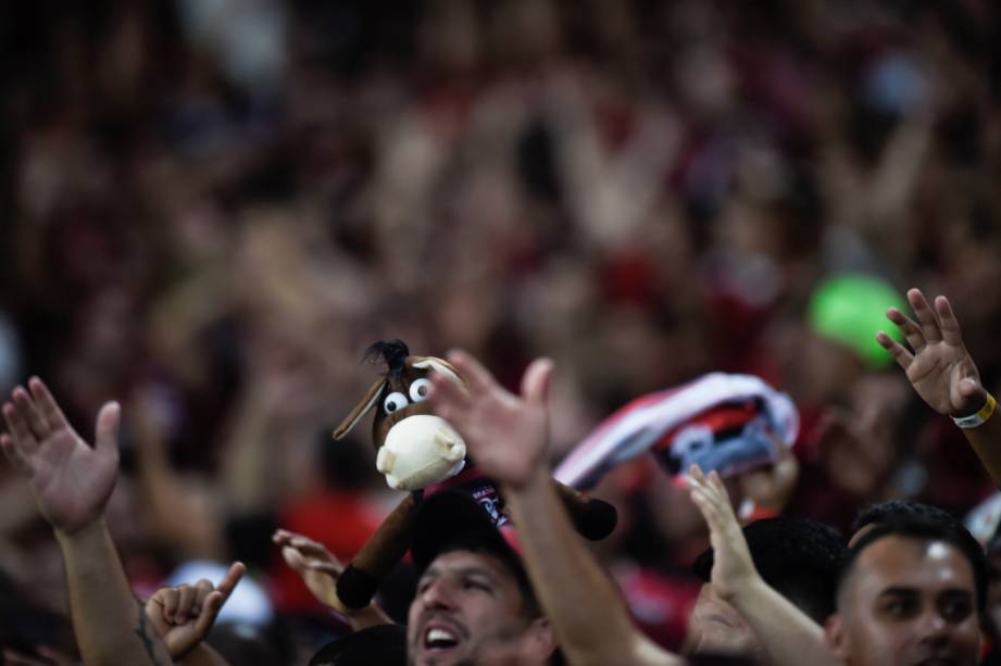 Torcida do Flamengo durante semifinal contra o Grêmio, no Maracanã