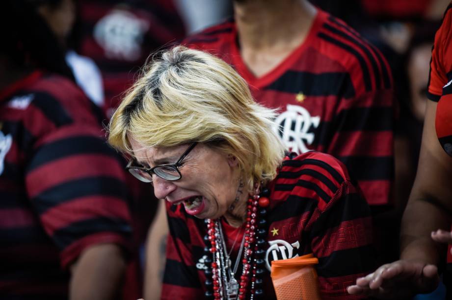 Torcida do Flamengo durante semifinal contra o Grêmio, no Maracanã