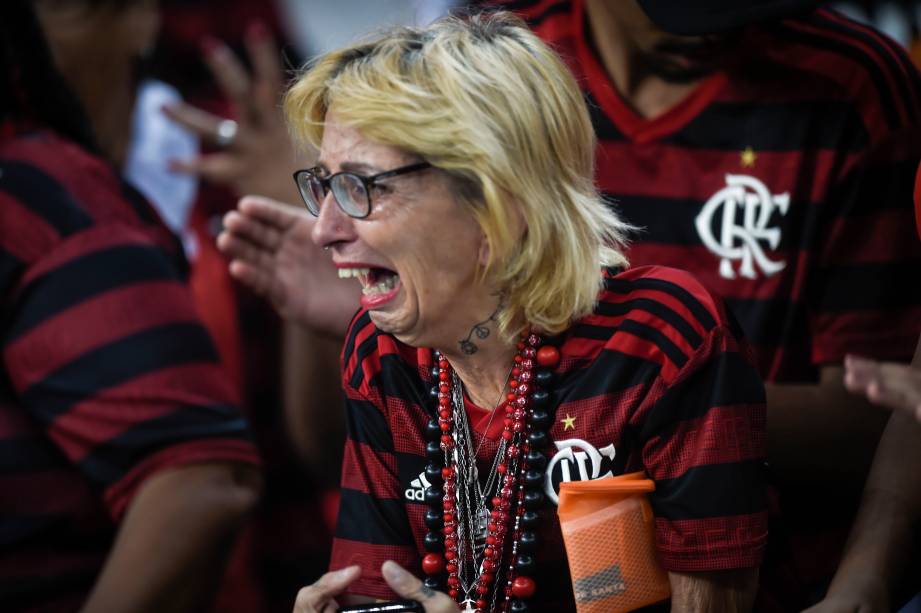 Torcida do Flamengo durante semifinal contra o Grêmio, no Maracanã