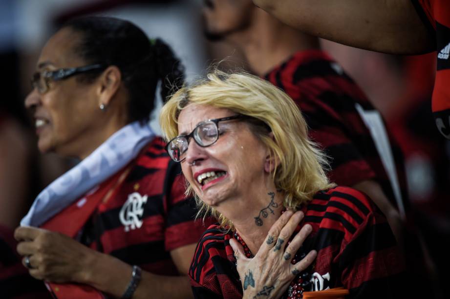 Torcida do Flamengo durante semifinal contra o Grêmio, no Maracanã