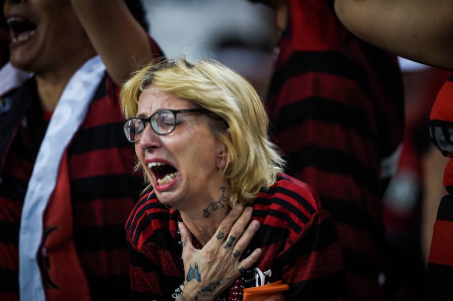 Torcida do Flamengo durante semifinal contra o Grêmio, no Maracanã