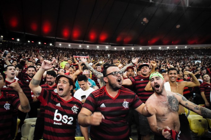 Torcida do Flamengo durante semifinal contra o Grêmio, no Maracanã