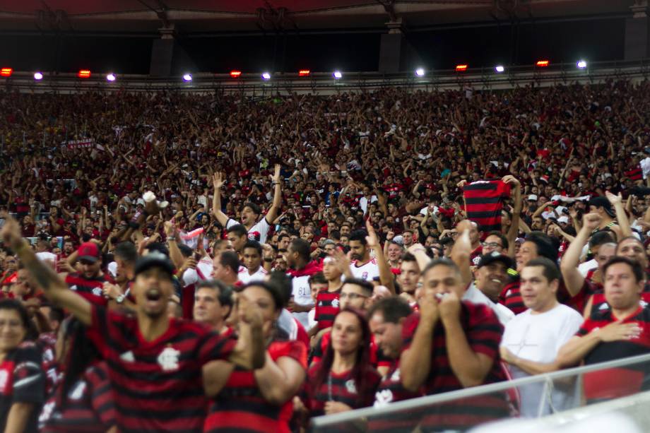 Torcida do Flamengo durante semifinal contra o Grêmio, no Maracanã