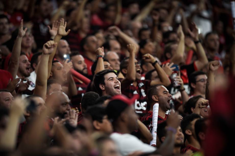 Torcida do Flamengo durante semifinal contra o Grêmio, no Maracanã