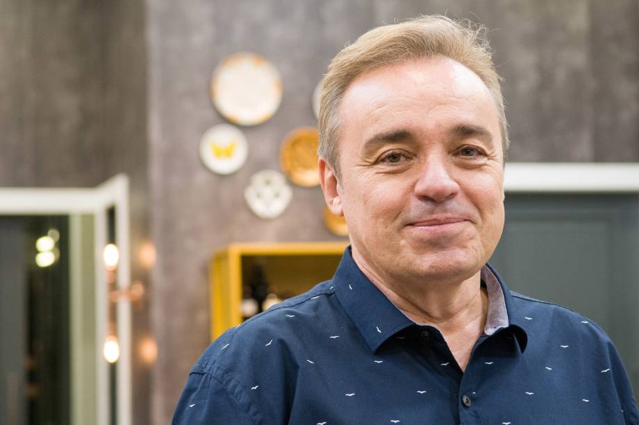 Gugu Liberato durante coletiva de imprensa do reality show 'Power Couple Brasil', em 2019 Gugu Liberato durante coletiva de imprensa do reality show 'Power Couple Brasil', em 2019