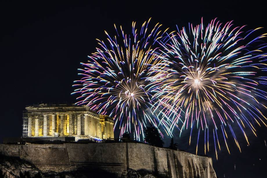 Grécia: virada 2020 em Atenas Grécia: virada 2020 em Atenas