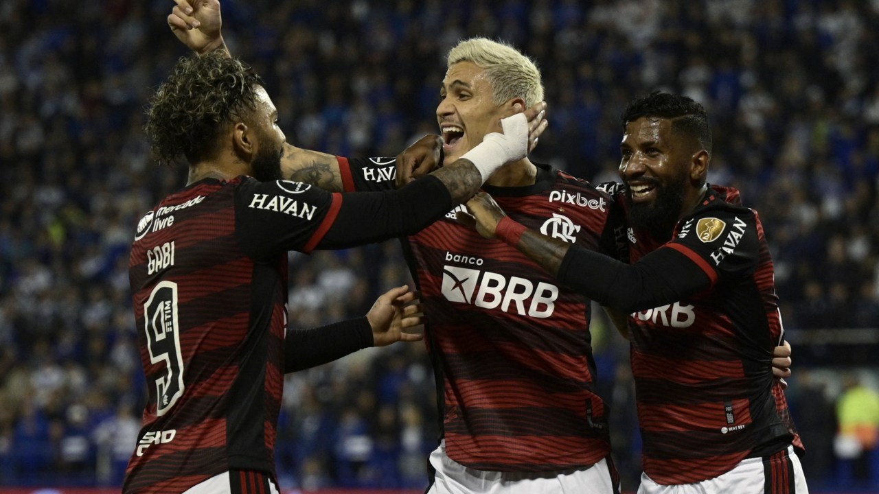 Gabigol, Pedro e Rodinei - Flamengo x Vélez - Libertadores