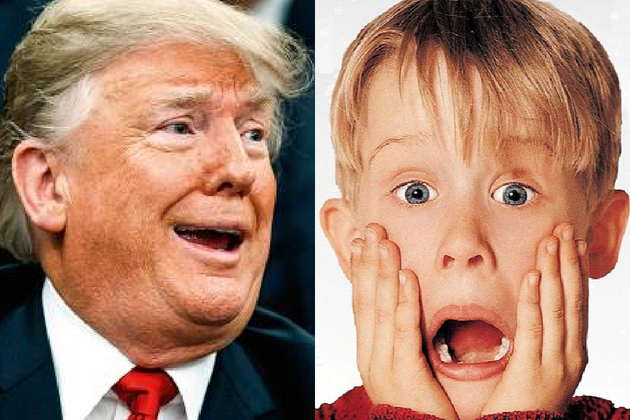 Donald Trump e o ator Macaulay Culkin