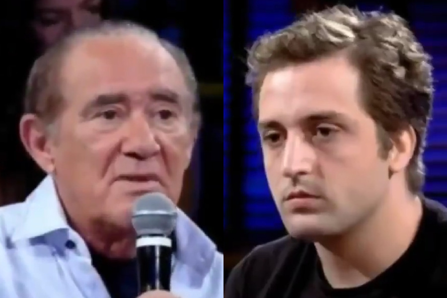 Renato Aragão, o Didi, e Gregório Duvivier discutem humor e religião no programa 'Na Moral, com Pedro Bial (13/09/2013)