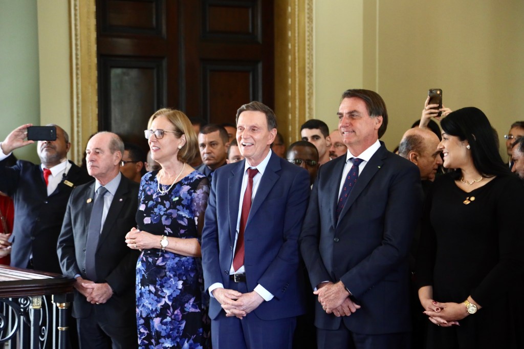 O prefeito Marcelo Crivella e o presidente Jair Bolsonaro
