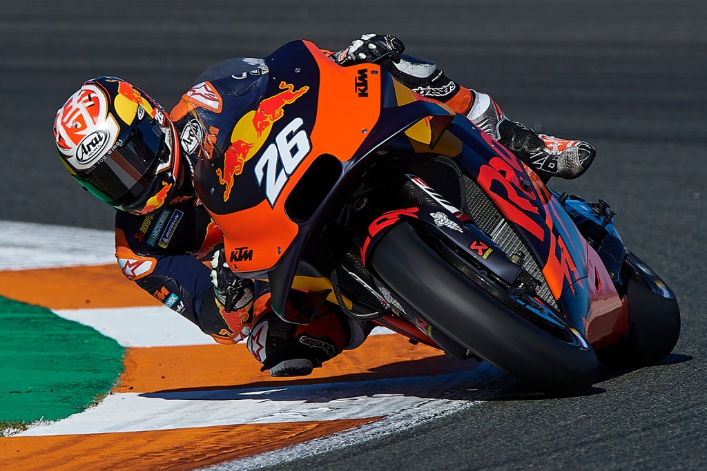 O espanhol Dani Pedrosa durante os testes de MotoGP de Valência, em 2019 -