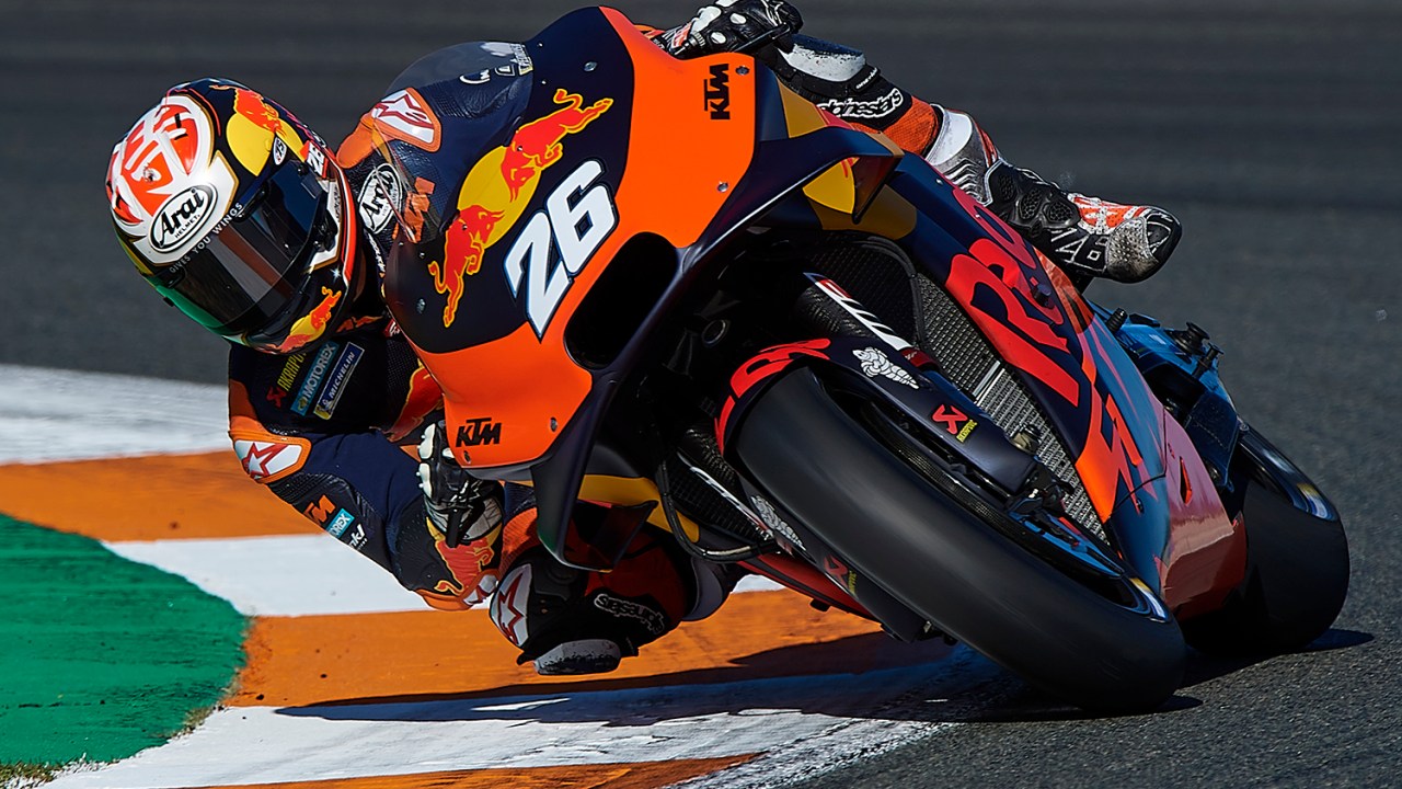 O espanhol Dani Pedrosa durante os testes de MotoGP de Valência, em 2019 -