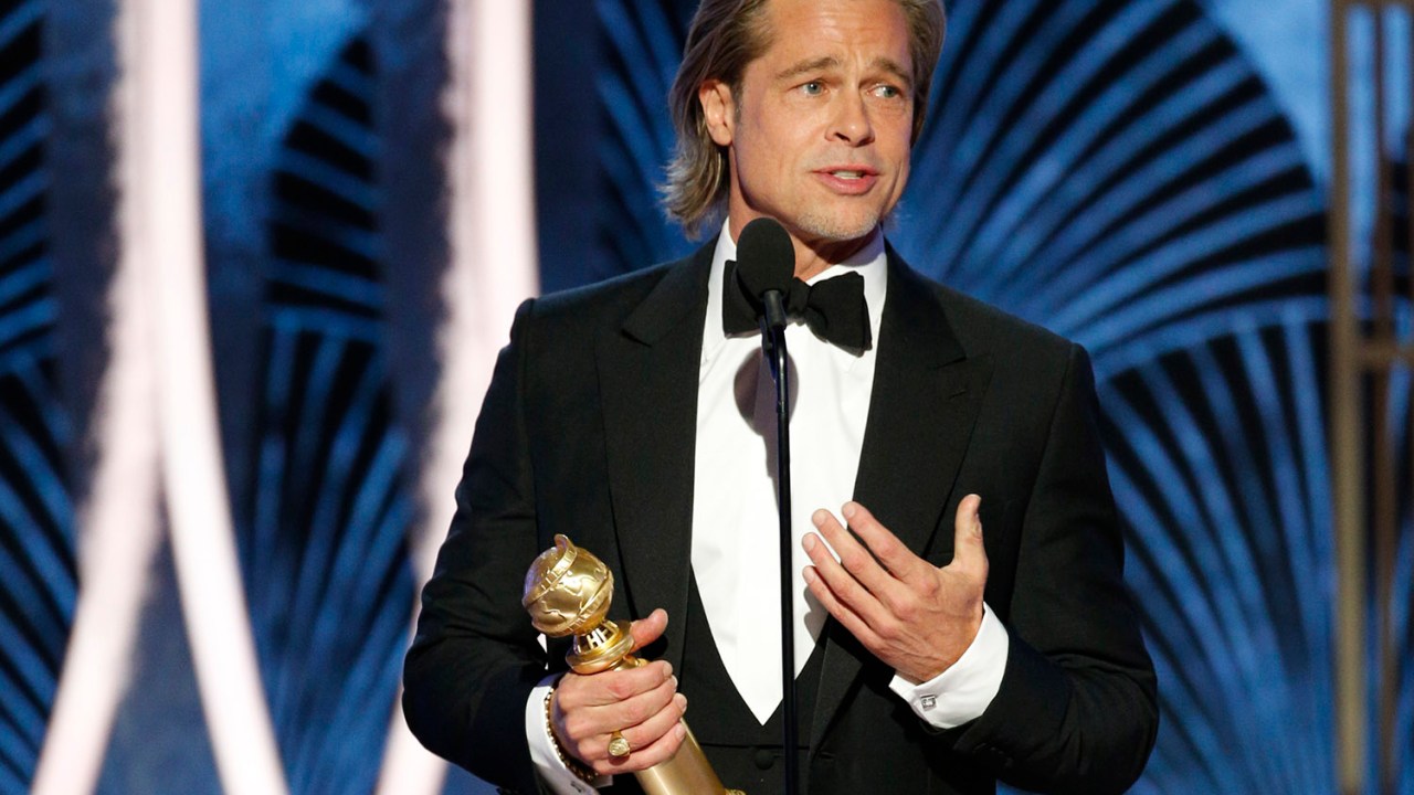 Brad Pitt leva o Globo de Ouro por 'Era uma Vez em... Hollywood'