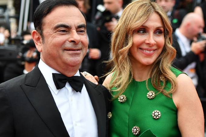 Carlos e Carole Ghosn em Cannes