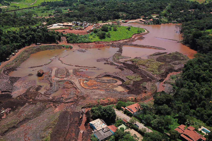 Região do Parque da Cachoeira que foi atingida pelo rompimento da barragem de Brumadinho