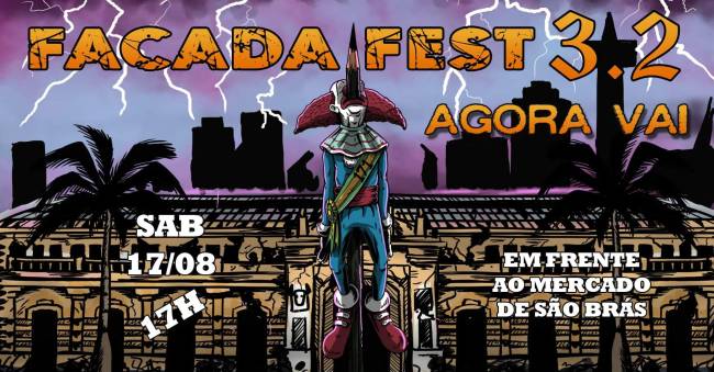 Pôster do festival punk Facada Fest que motivou a abertura de um inquérito por parte do ministro da Justiça, Sergio Moro