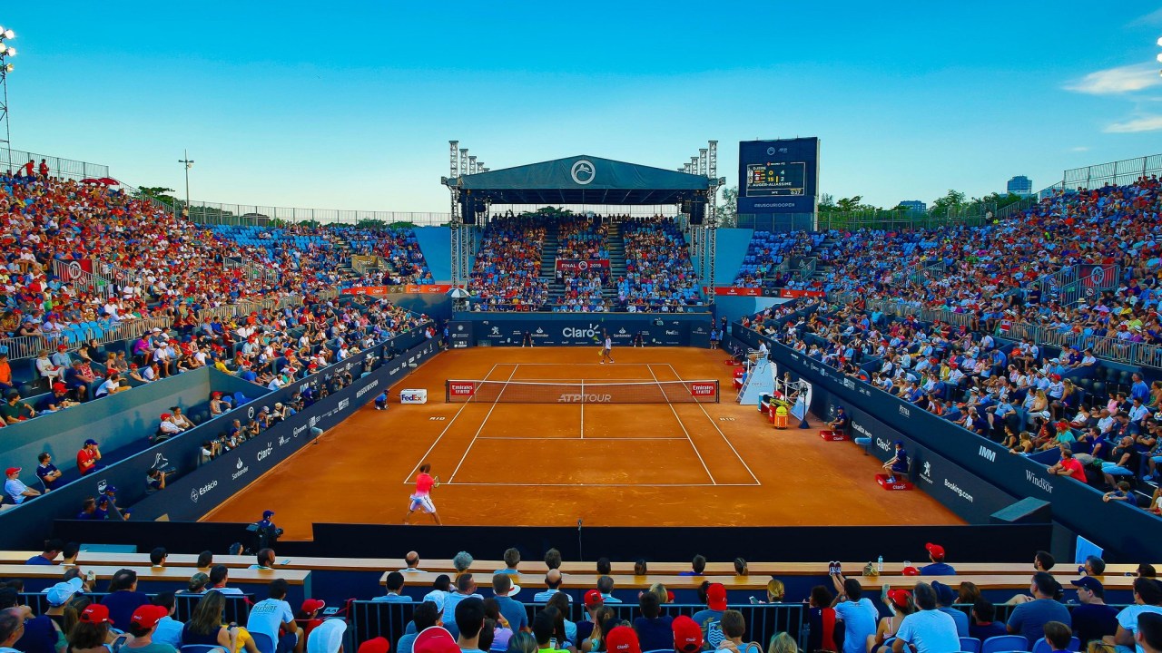 A quadra central do Rio Open, no Jockey Club, no Rio de Janeiro, em edição de 2019