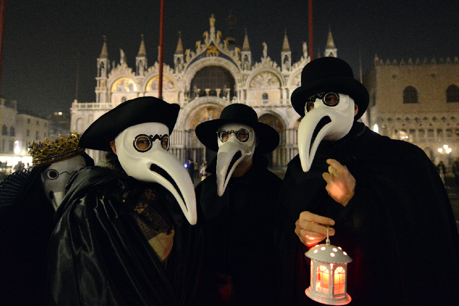 Mascarados no Carnaval de Veneza