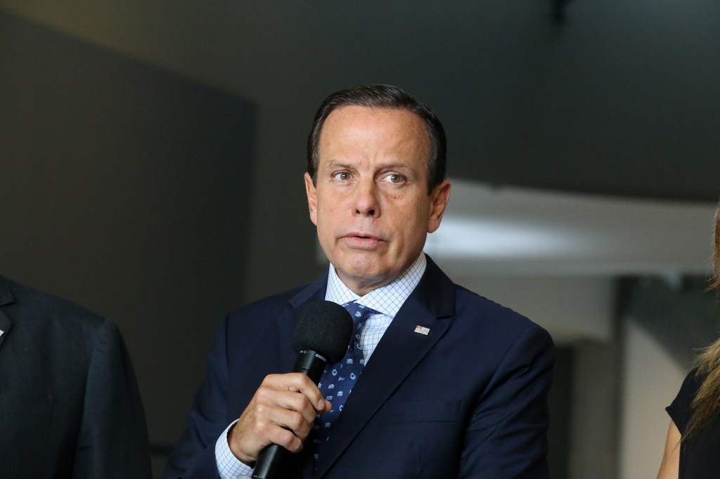 Governador de São Paulo, João Doria, durante coletiva de imprensa sobre Coronavírus