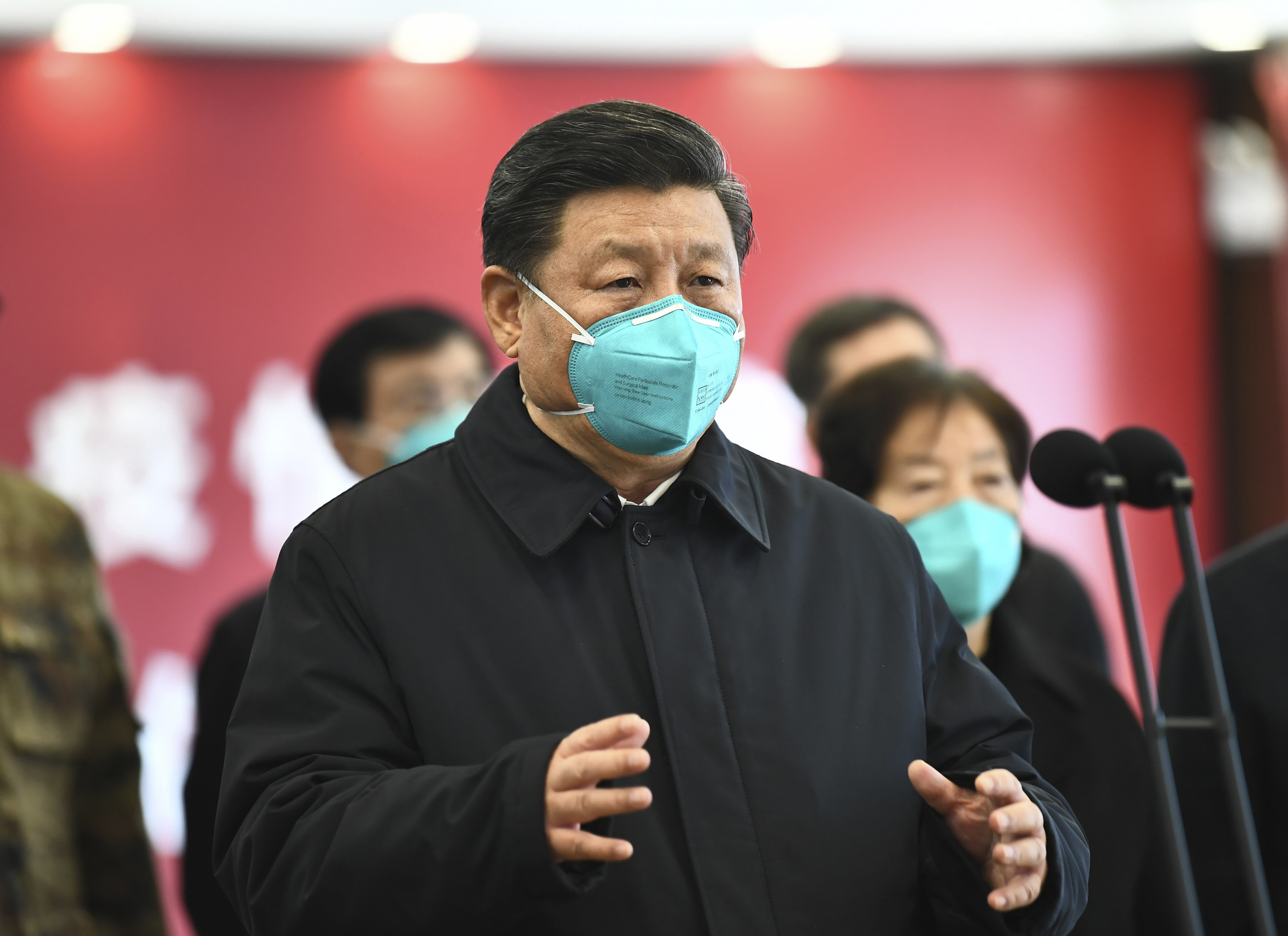 Presidente da China, Xi Jinping, usando máscara