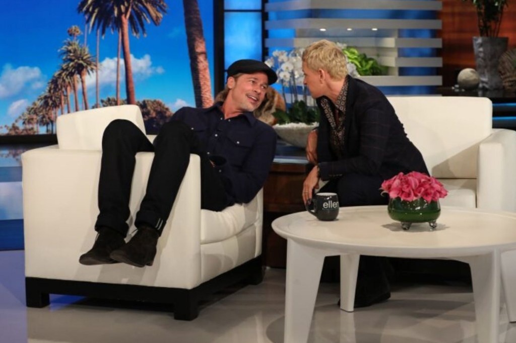 Brad Pitt no "The Ellen Show", em setembro de 2019.