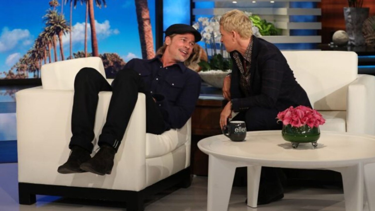 Brad Pitt no "The Ellen Show", em setembro de 2019.
