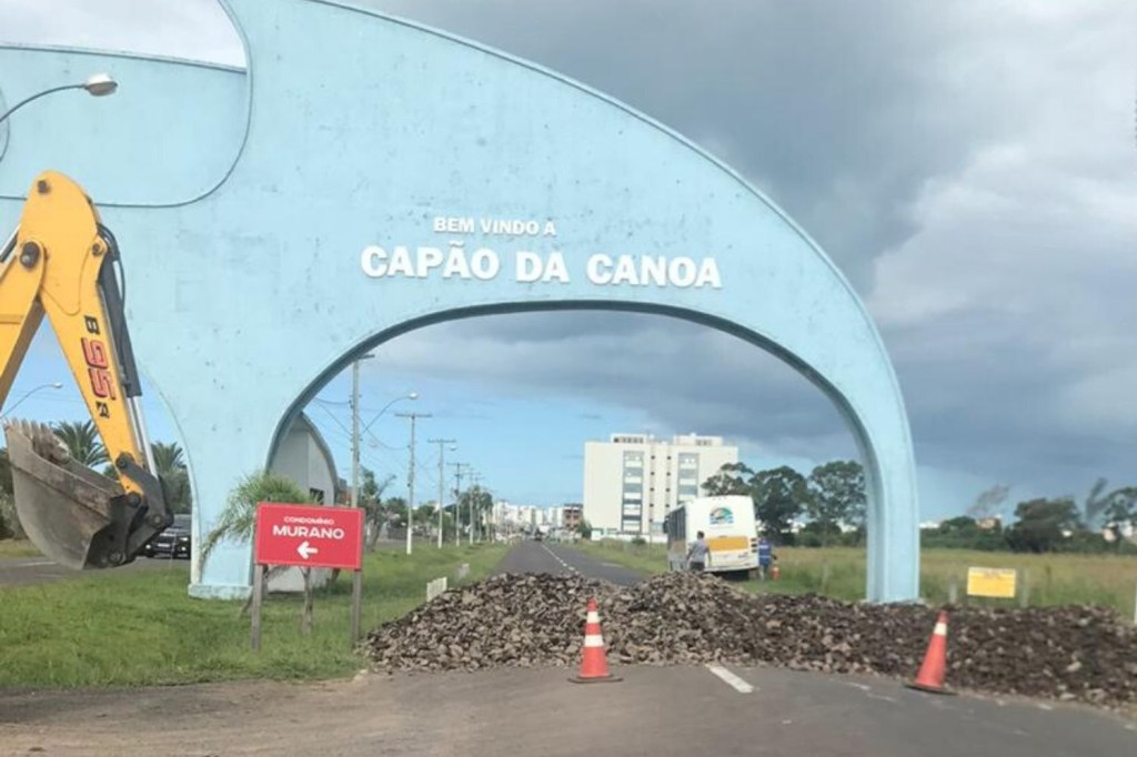 Entradas de Capão da Canoa (RS) foram bloqueadas para conter a disseminação do coronavírus
