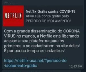 Golpe coronavírus Netflix