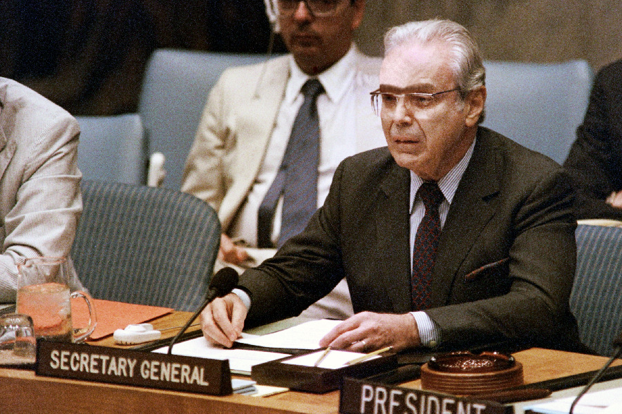 Javier Pérez de Cuéllar ex-secretário geral da ONU