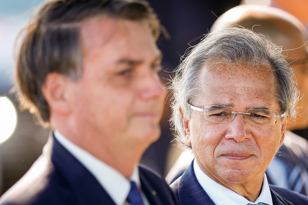 O deputado Ricardo Barros (PP-PR), líder do governo na Câmara, o presidente Jair Bolsonaro, o presidente do PP, senador Ciro Nogueira (PI), e o deputado Arthur Lira (AL), líder do PP na Câmara