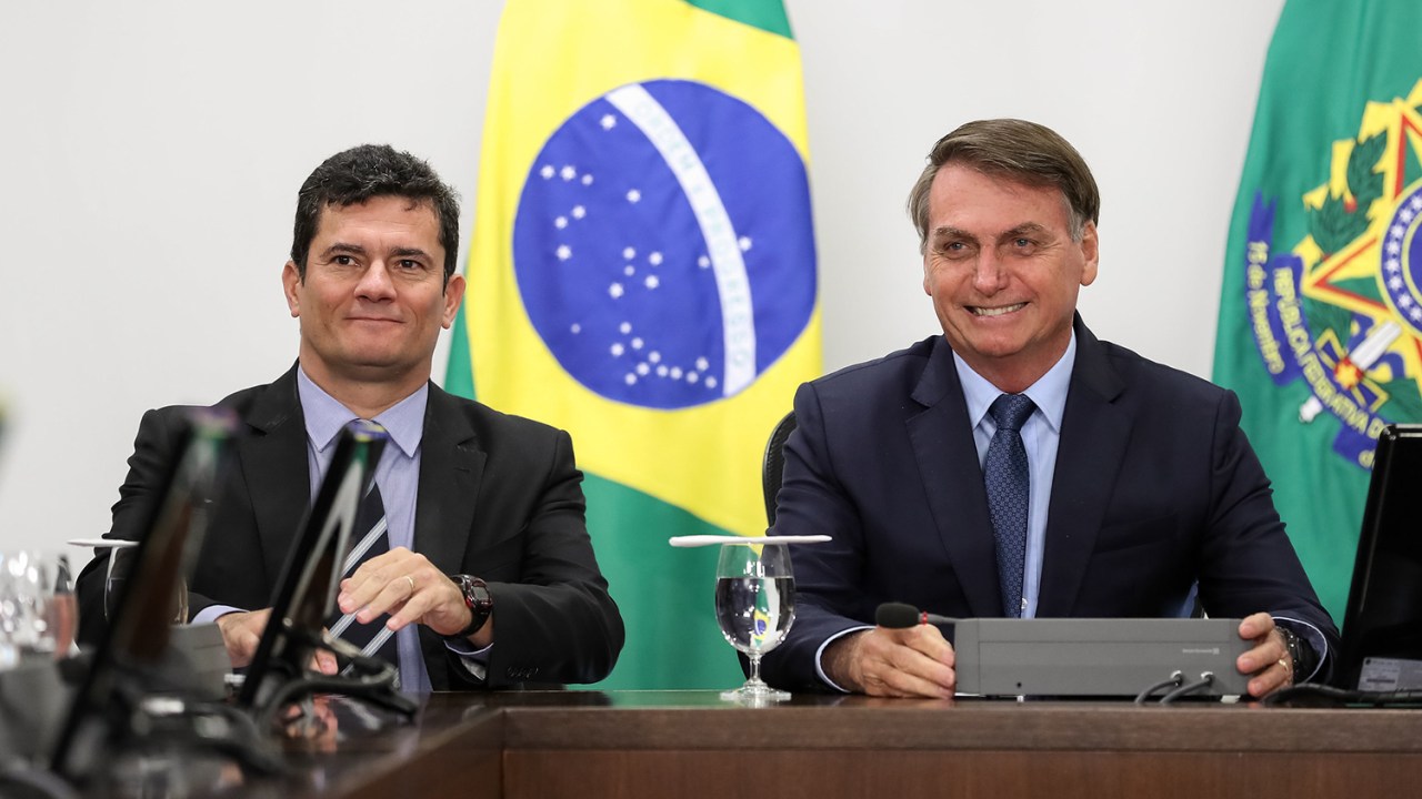 Sergio Moro e o presidente Jair Bolsonaro