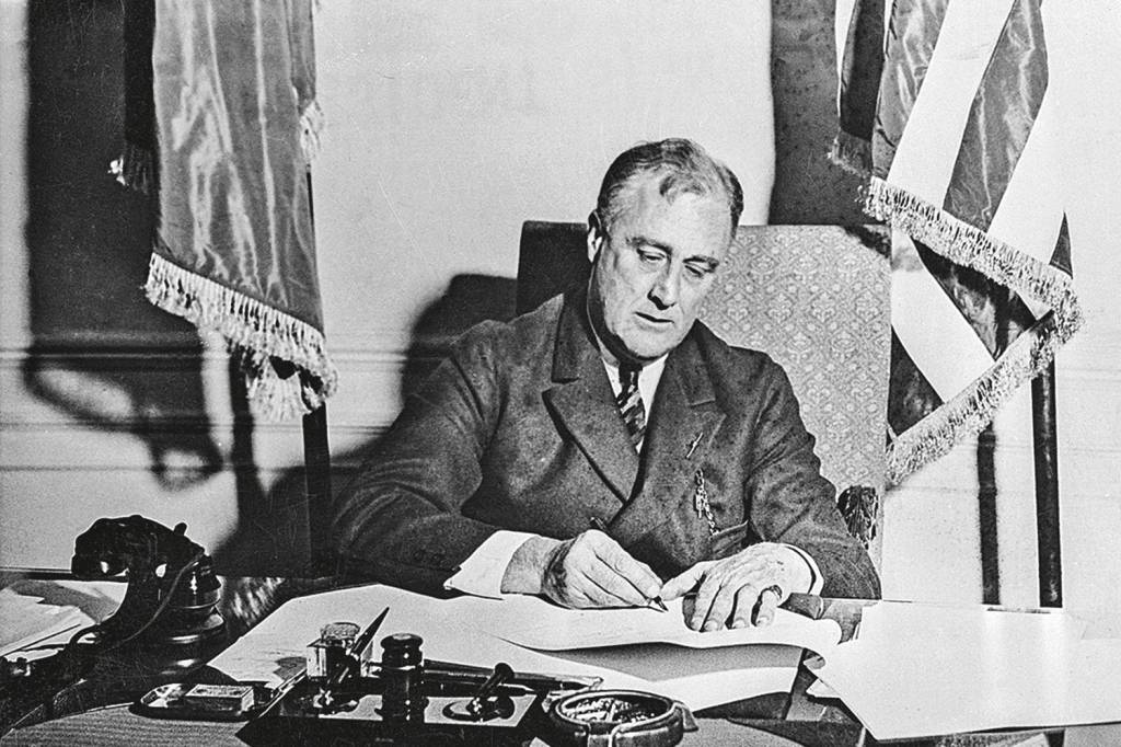 NEW DEAL - Franklin D. Roosevelt, em 1933: investimentos salvaram os EUA