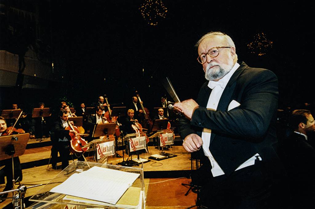 Penderecki, Krzysztof – Komponist, dirigiert im ICC in Berlin Penderecki, Krzysztof – Komponist, dirigiert im ICC in Berlin