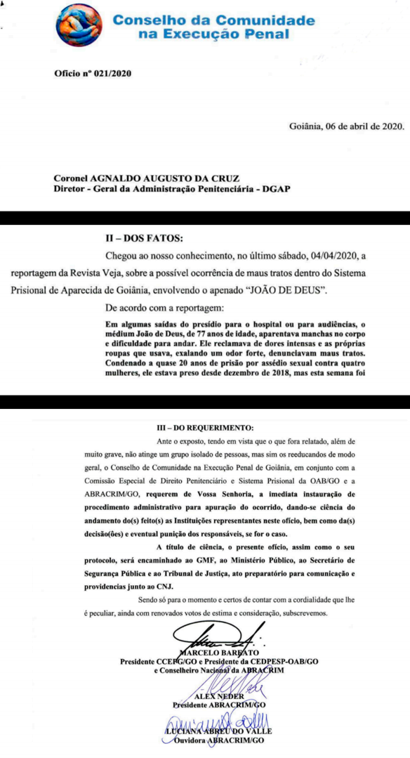 GOIÁS – OFÍCIO GOIÁS – OFÍCIO