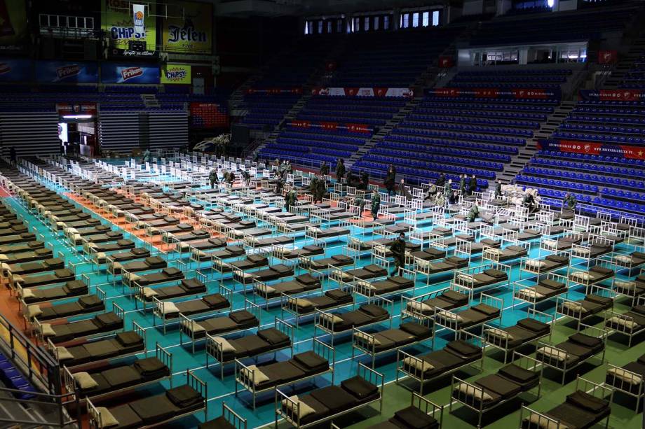 O ginásio de basquete Aleksandar Nikolić Hall, na Sérvia