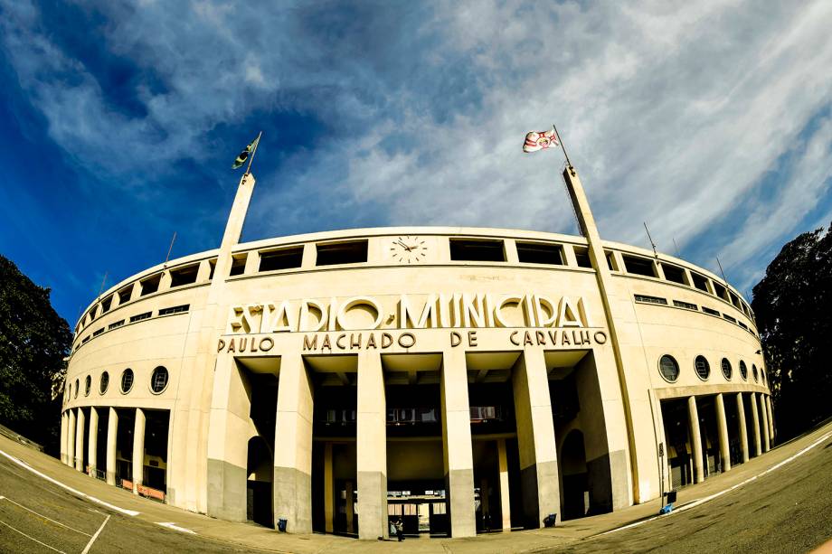 Fachada do Estádio do Pacembu, em São Paulo