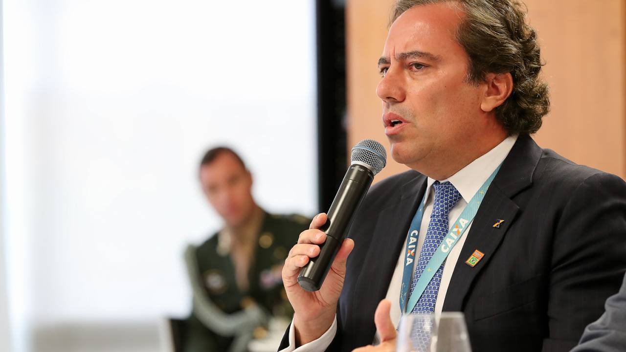 Pedro Guimarães, presidente da Caixa, durante reunião ministerial ocorrida no dia 22/04/2020 e citada pelo ex-ministro Sergio Moro em depoimento à PF