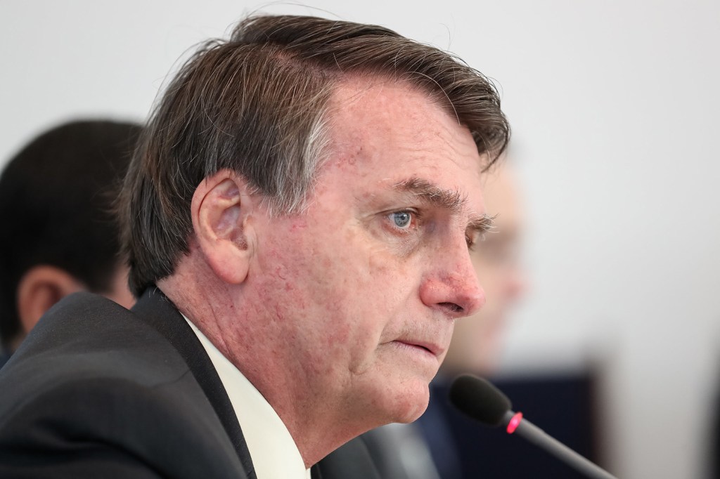 Jair Bolsonaro durante reunião do Conselho de Governo