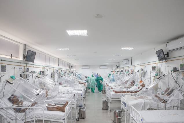 O Hospital de Campanha Gilberto Novaes, em Manaus, foi inaugurado em parceria com a iniciativa privada